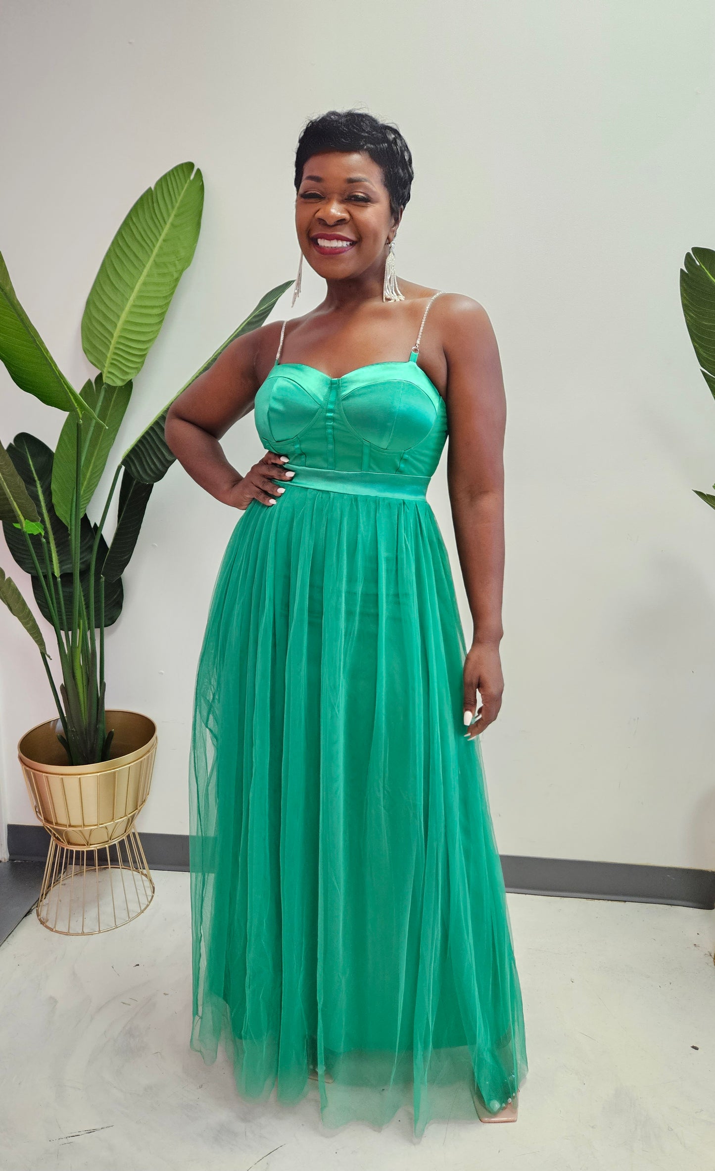 Gianni Tulle Maxie Dress