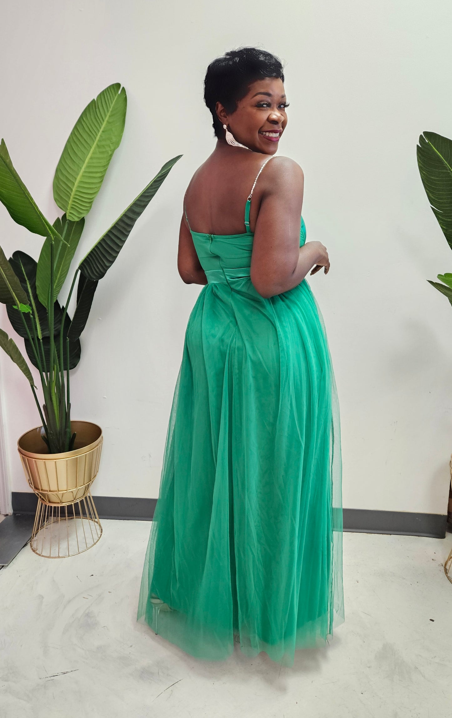 Gianni Tulle Maxie Dress