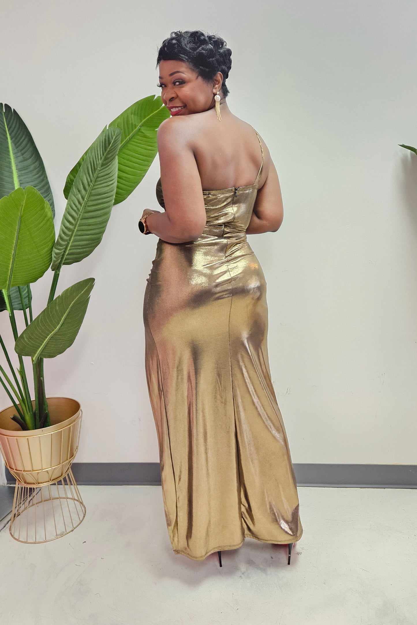 Goddess Metallic Dress