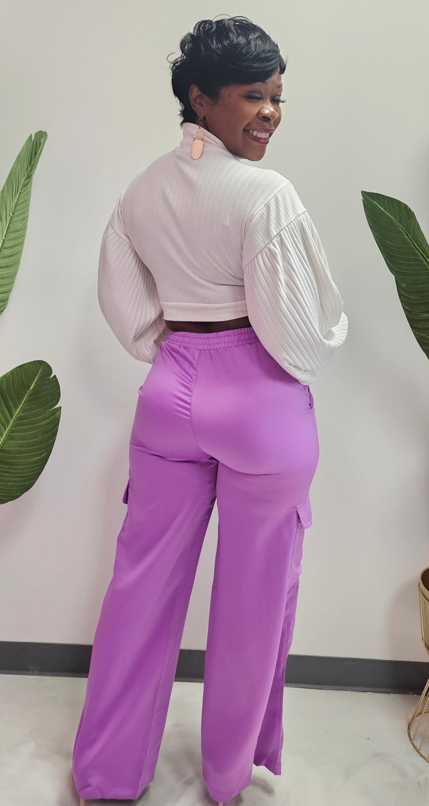 Sierra Satin Cargo Pants