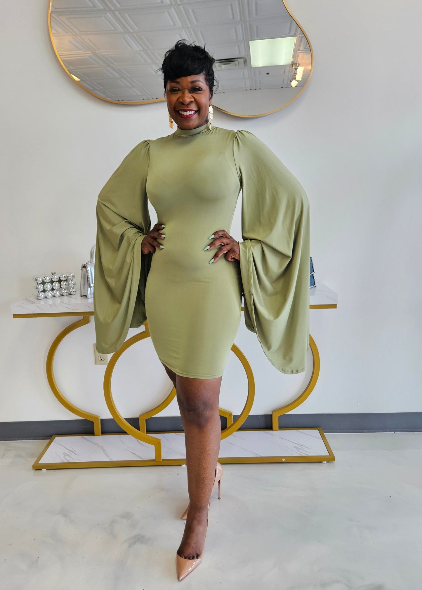 Karri Flare Sleeves Dress