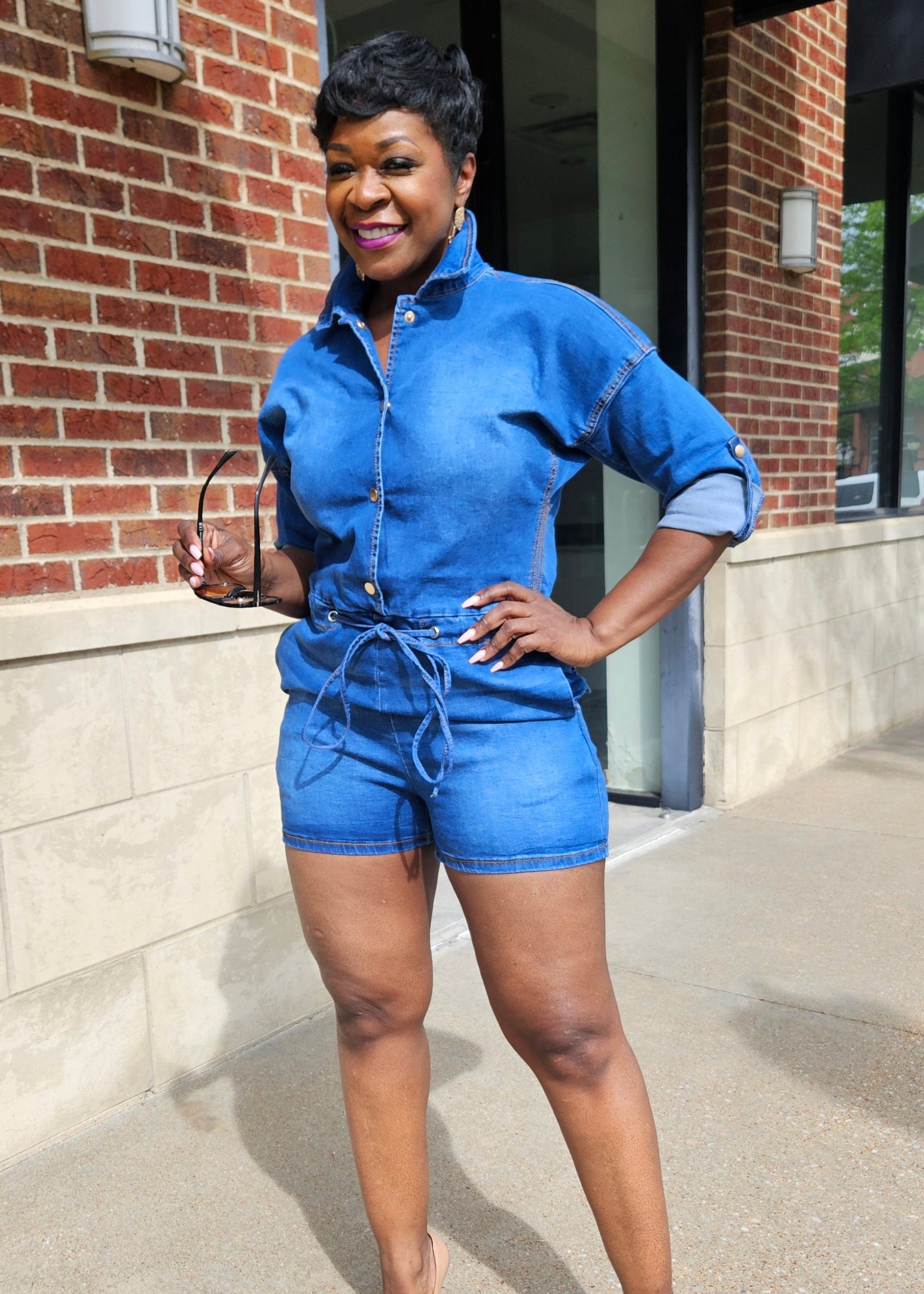 Rhonda Denim Romper