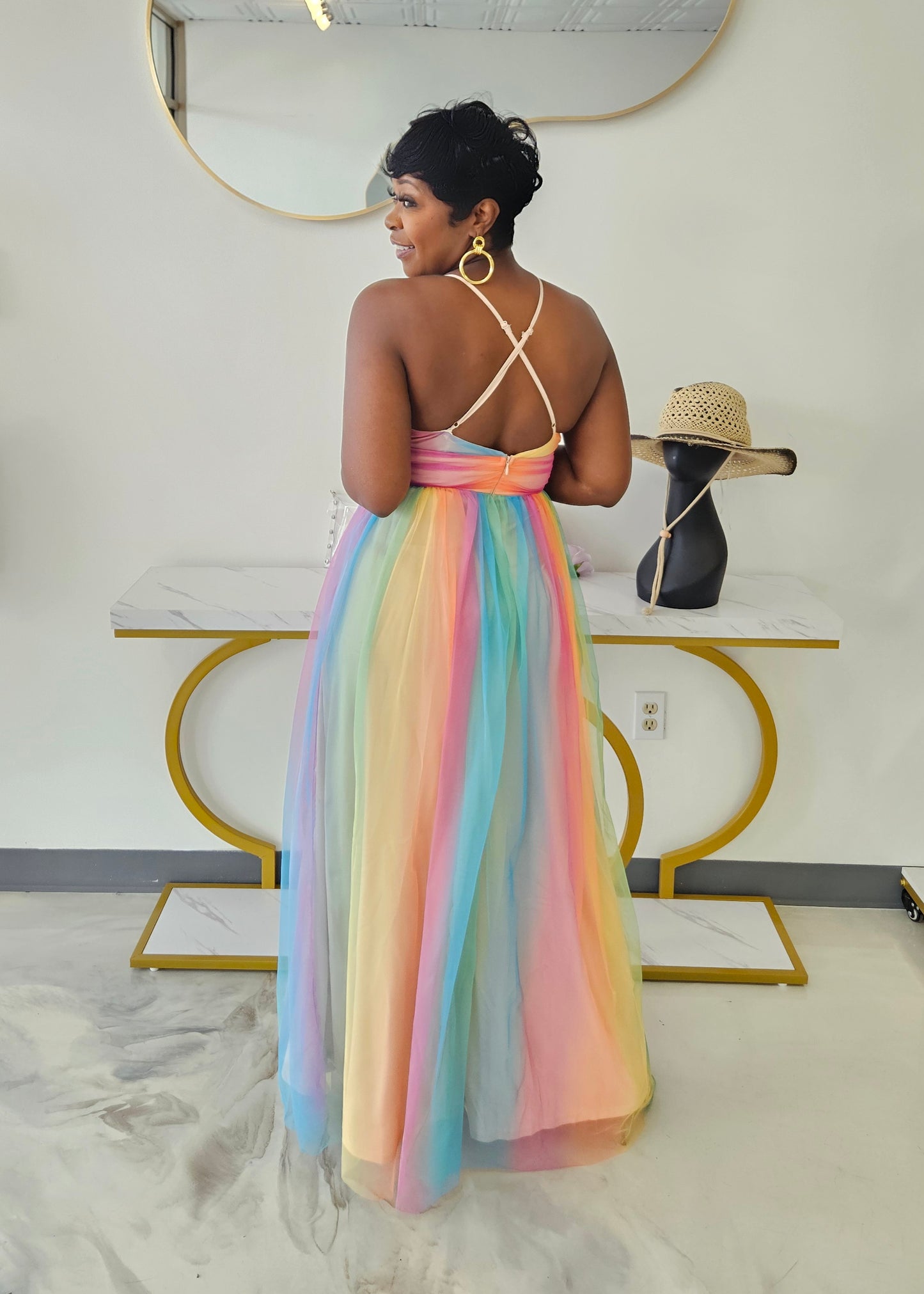 Rhianna Rainbow Maxi Dress