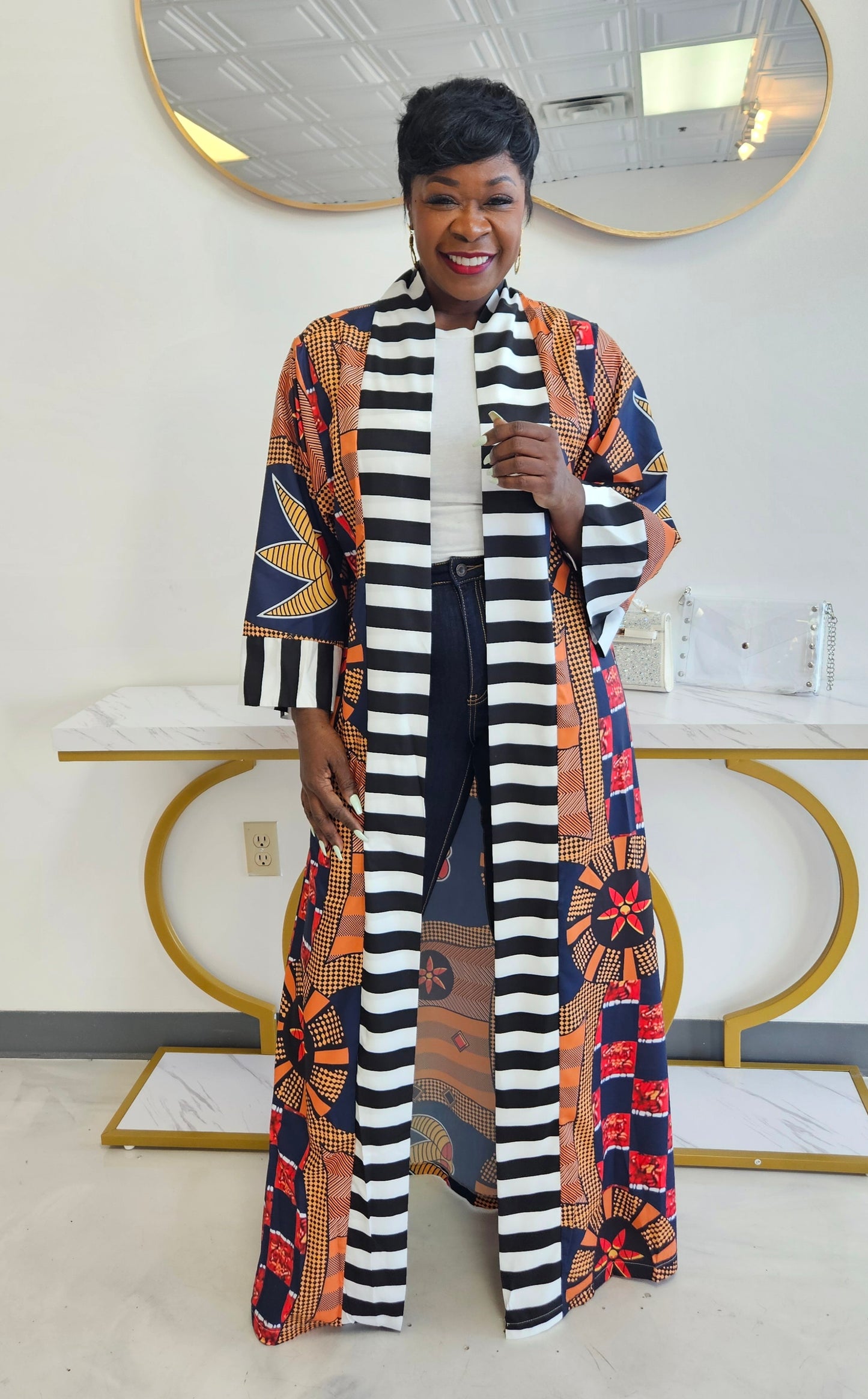 Marcie Multi-Colored Kimono