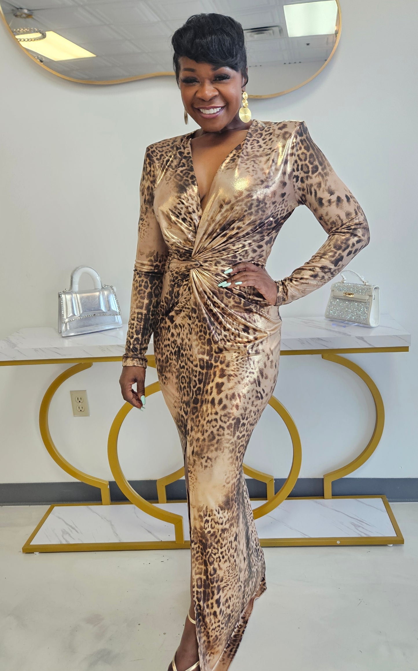 Alana Metallic Dress