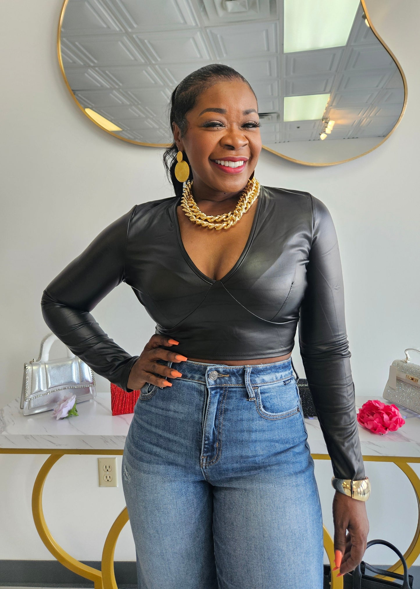 Lex Leather Top