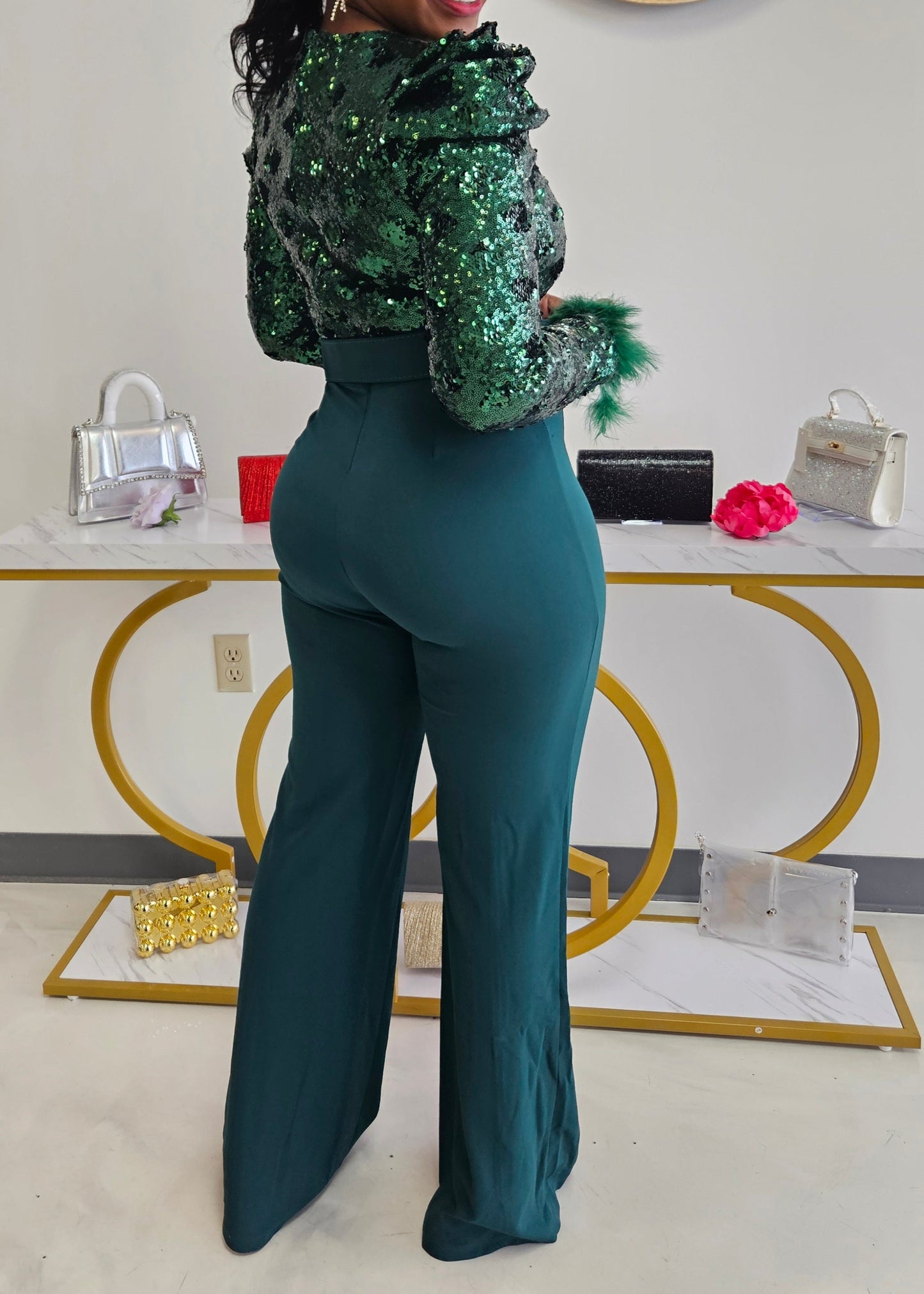 Porcelan Sequin Jumpsuit