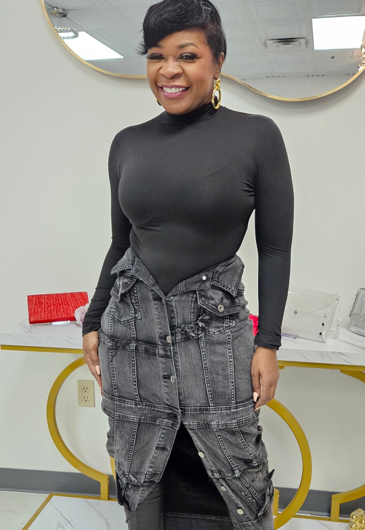 Mock Neck Bodysuit