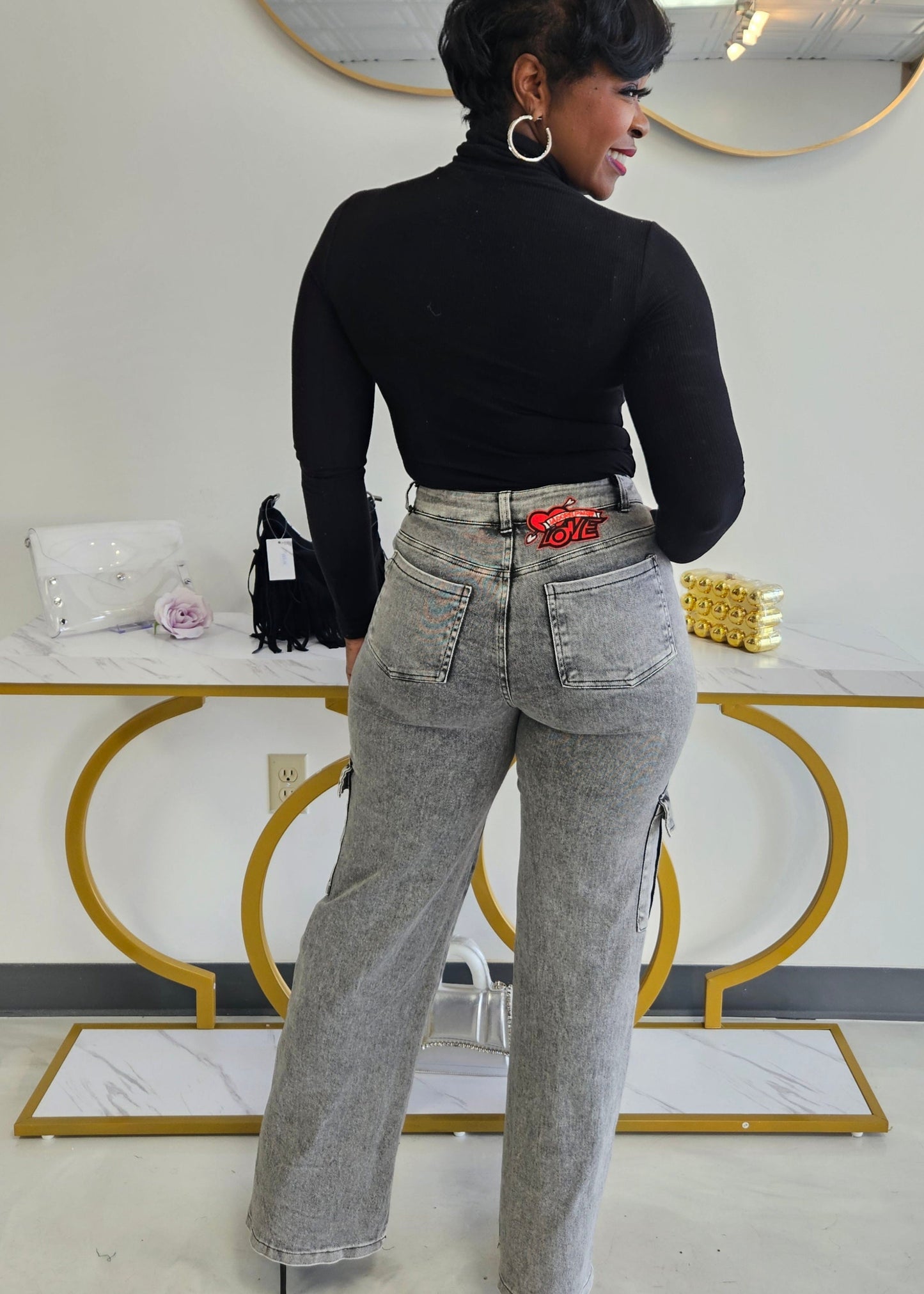 Nikki Patch Design Jeans