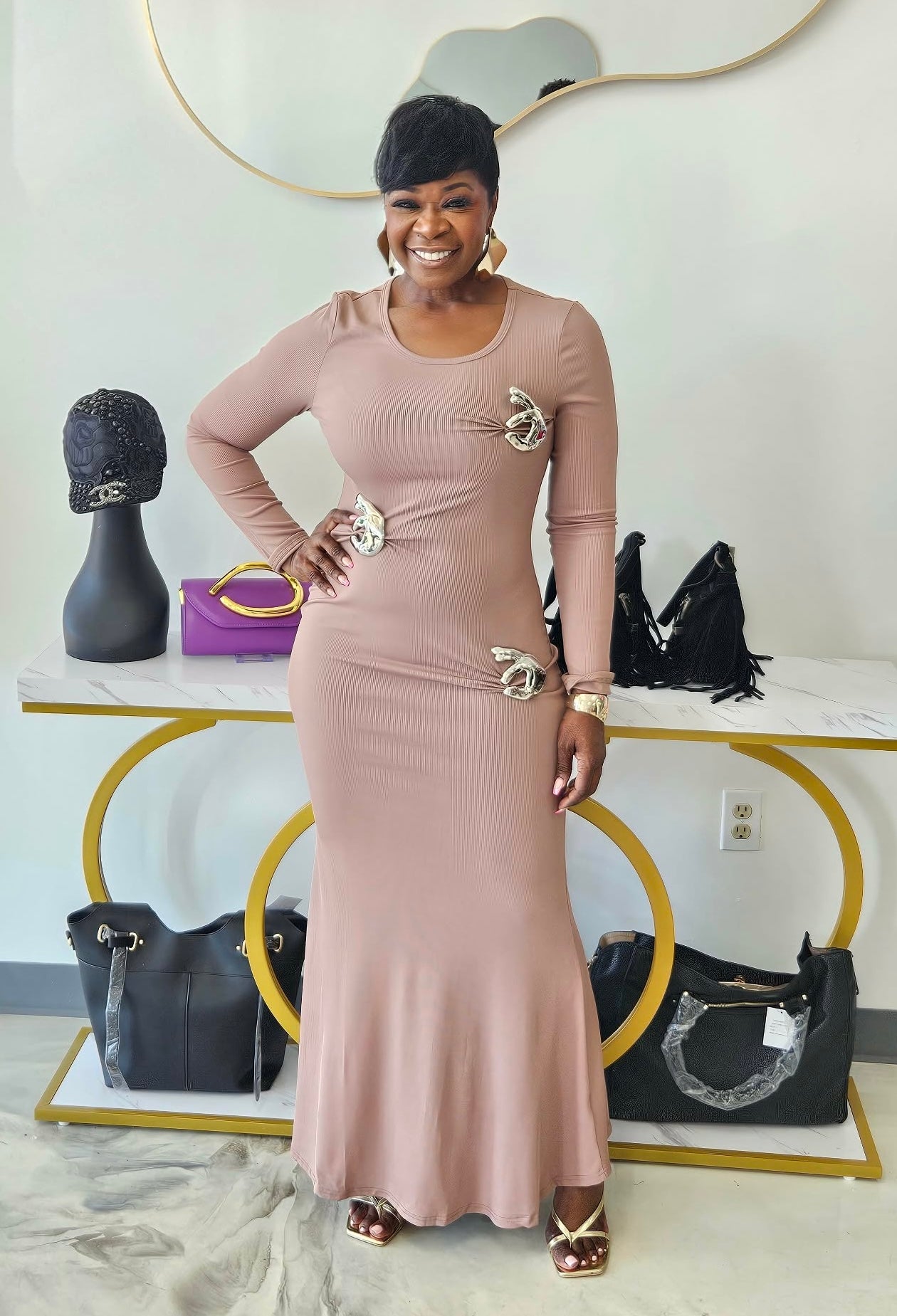 Mya Pinch Maxi Dress