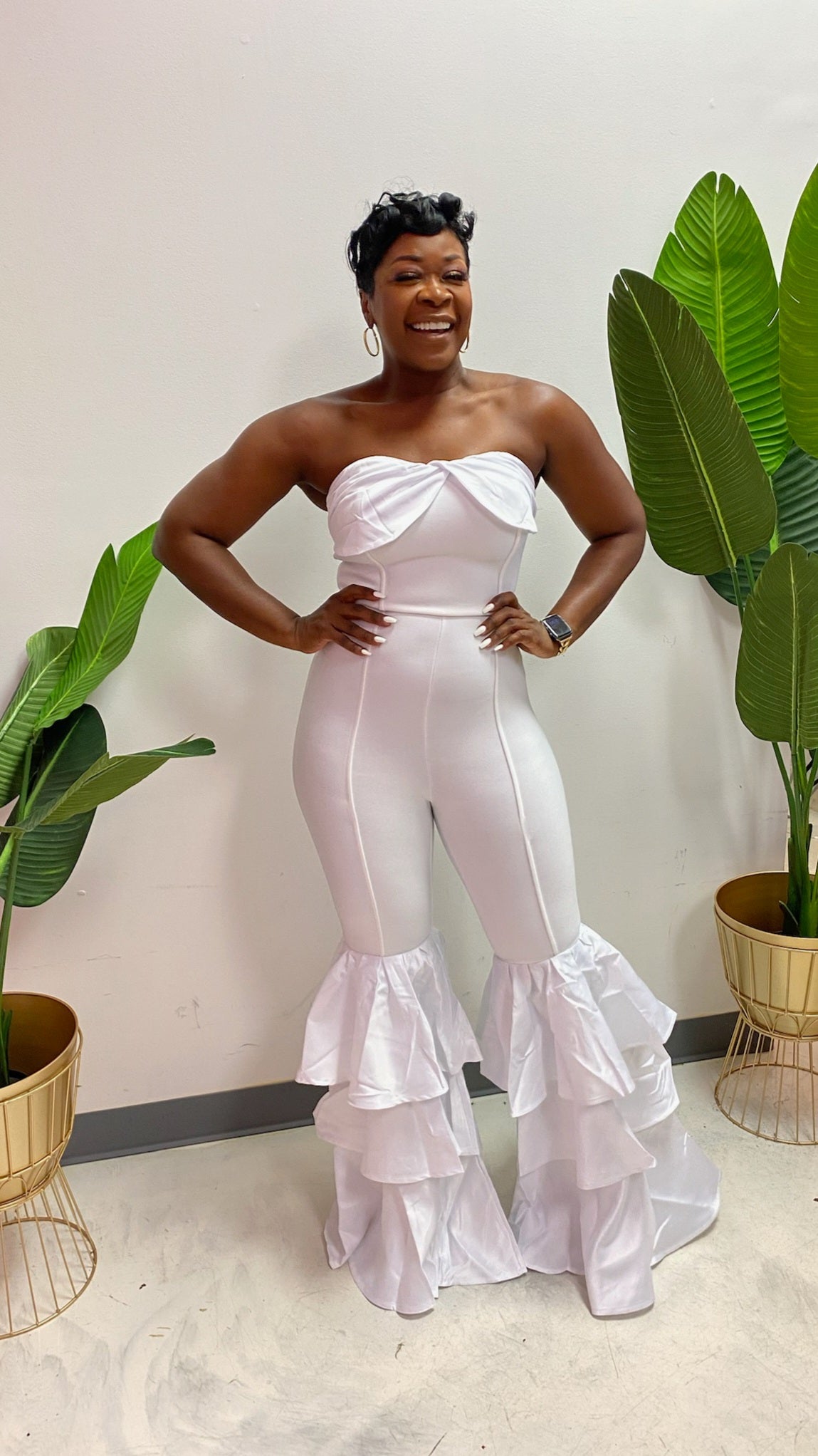 Angelic Ruffle Jumpsuit