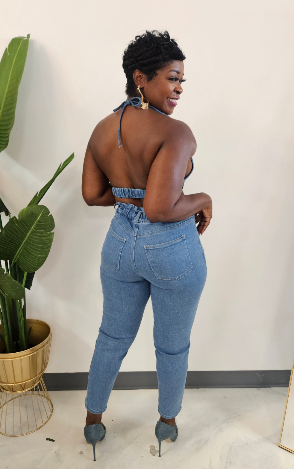 Gabrielle Denim Bra Set