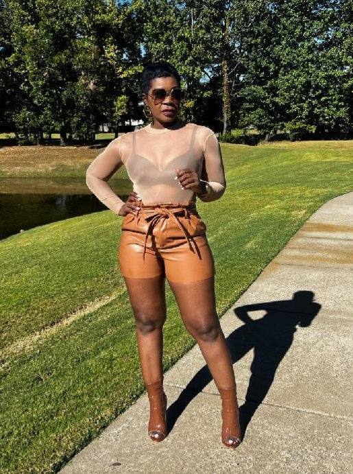 Marcie Vegan Leather Shorts