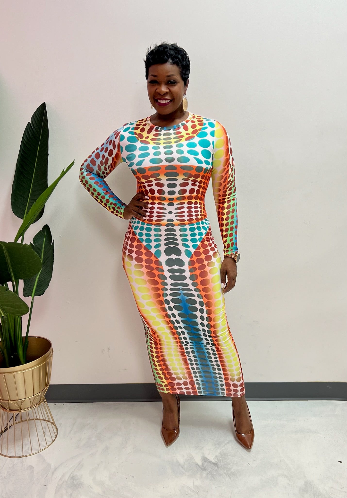 Illusion Bodycon Dress