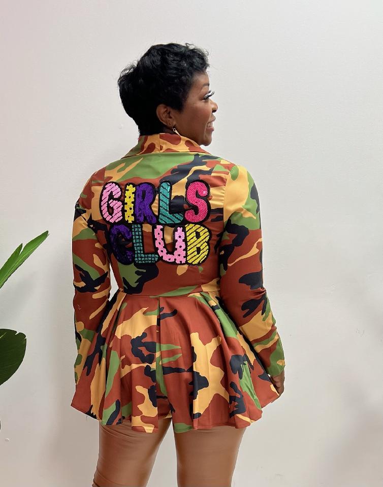Girls Club Camo Jacket