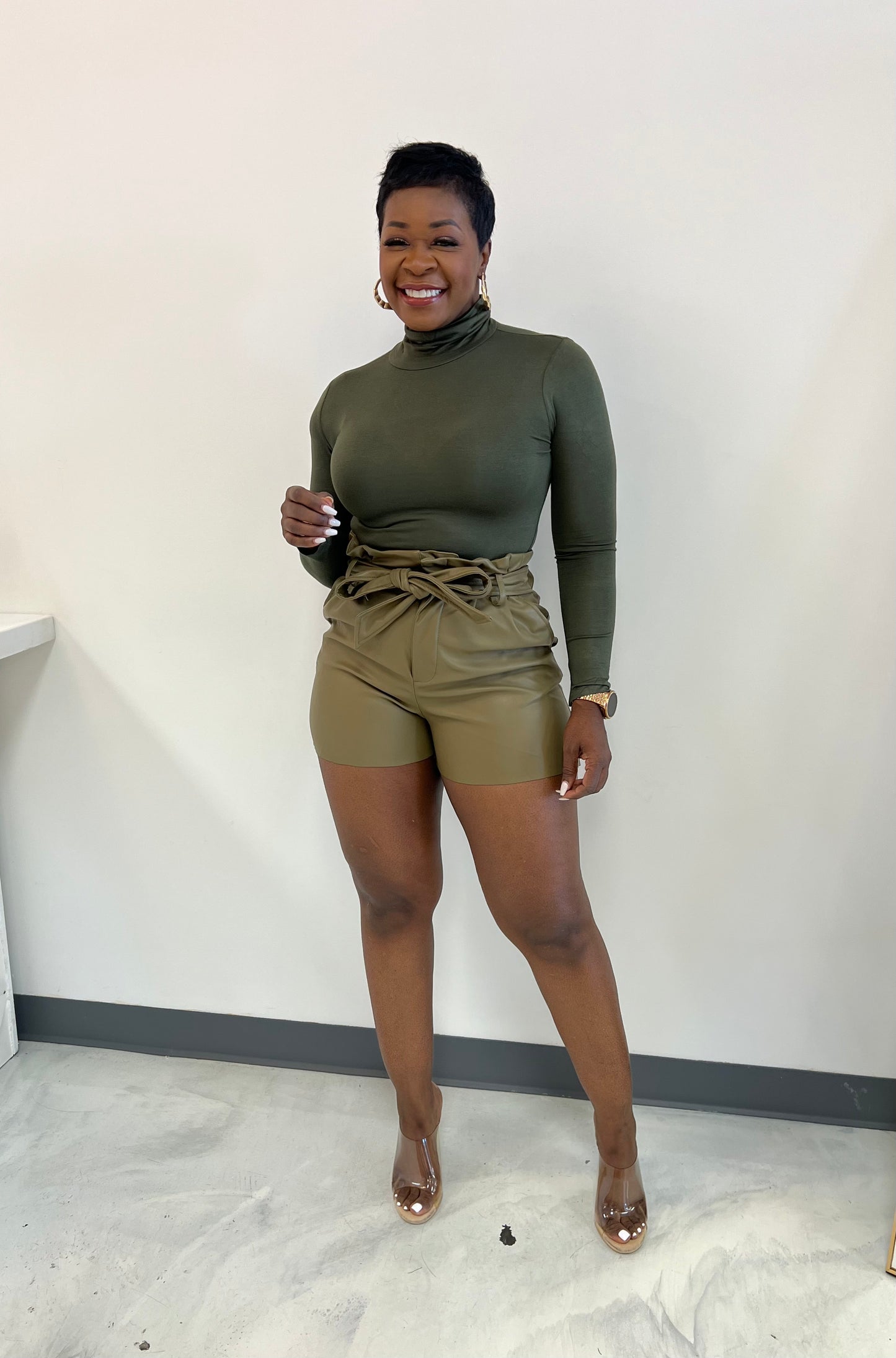 Marcie Vegan Leather Shorts