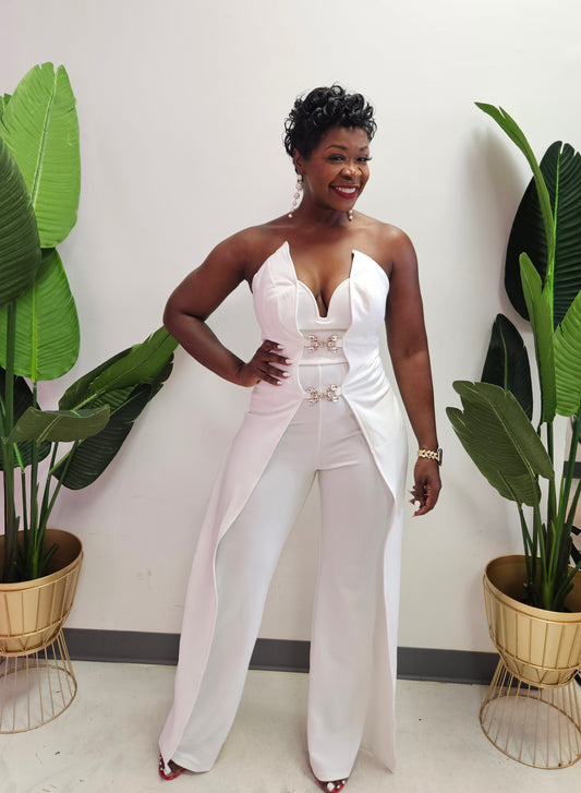 Iyanla White Jumpsuit