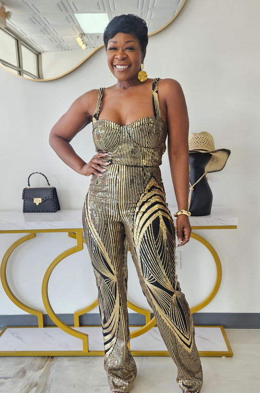 Porsha Sequins Jumpsuit