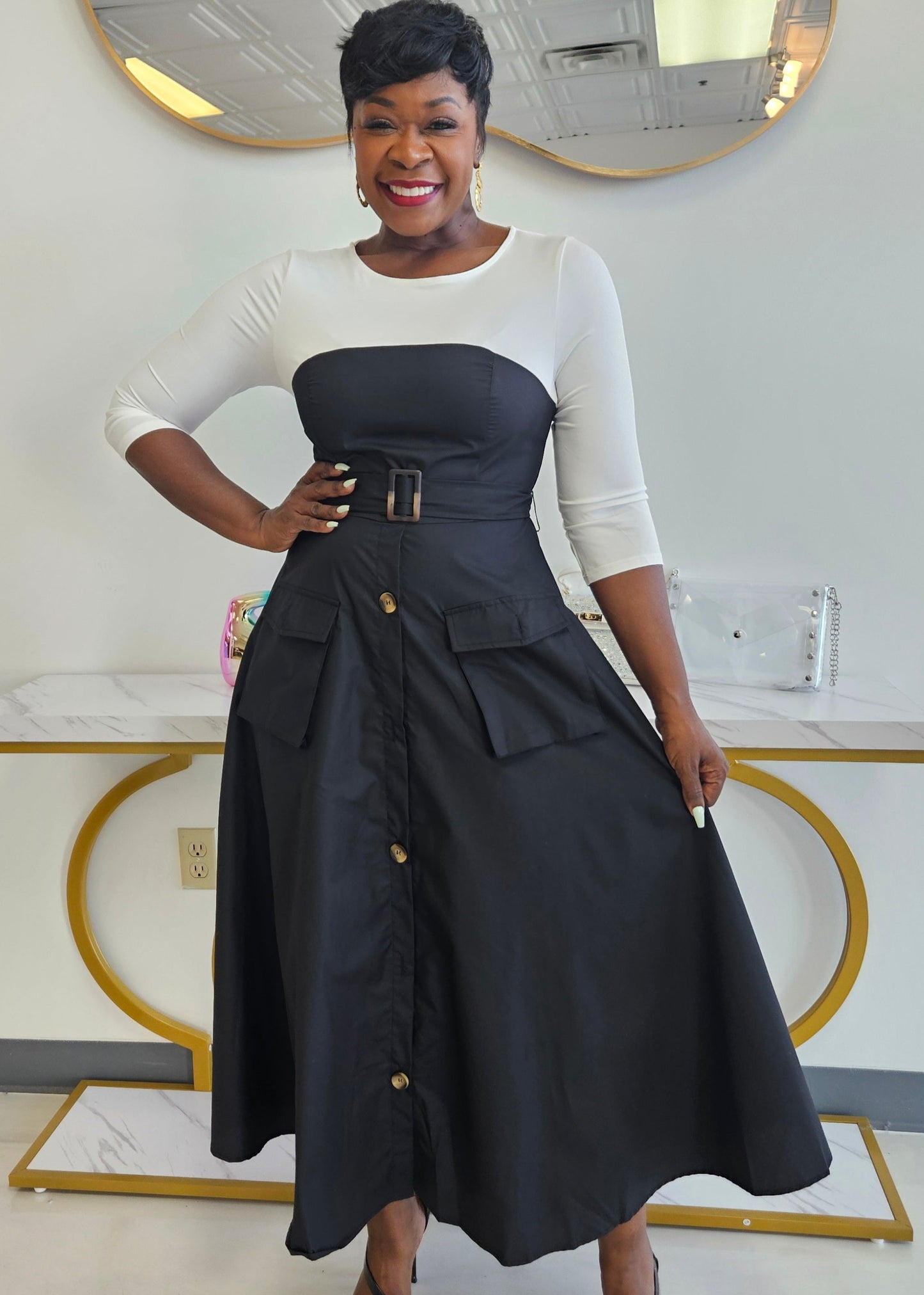Karlie Belted Dress