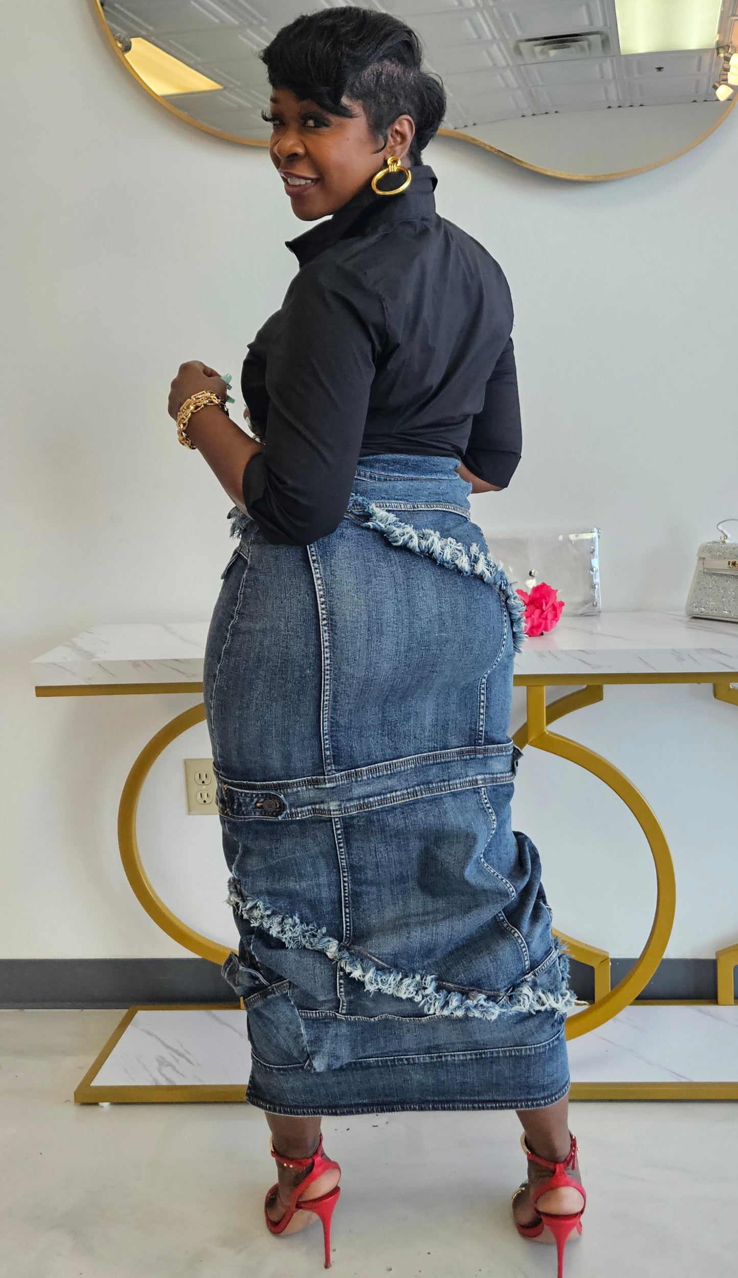 Janelle Jacket Denim Skirt