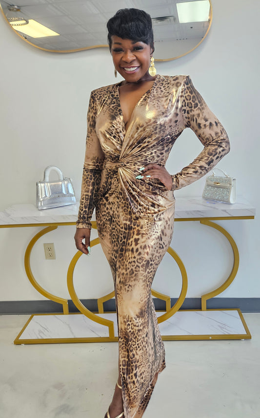 Alana Metallic Dress