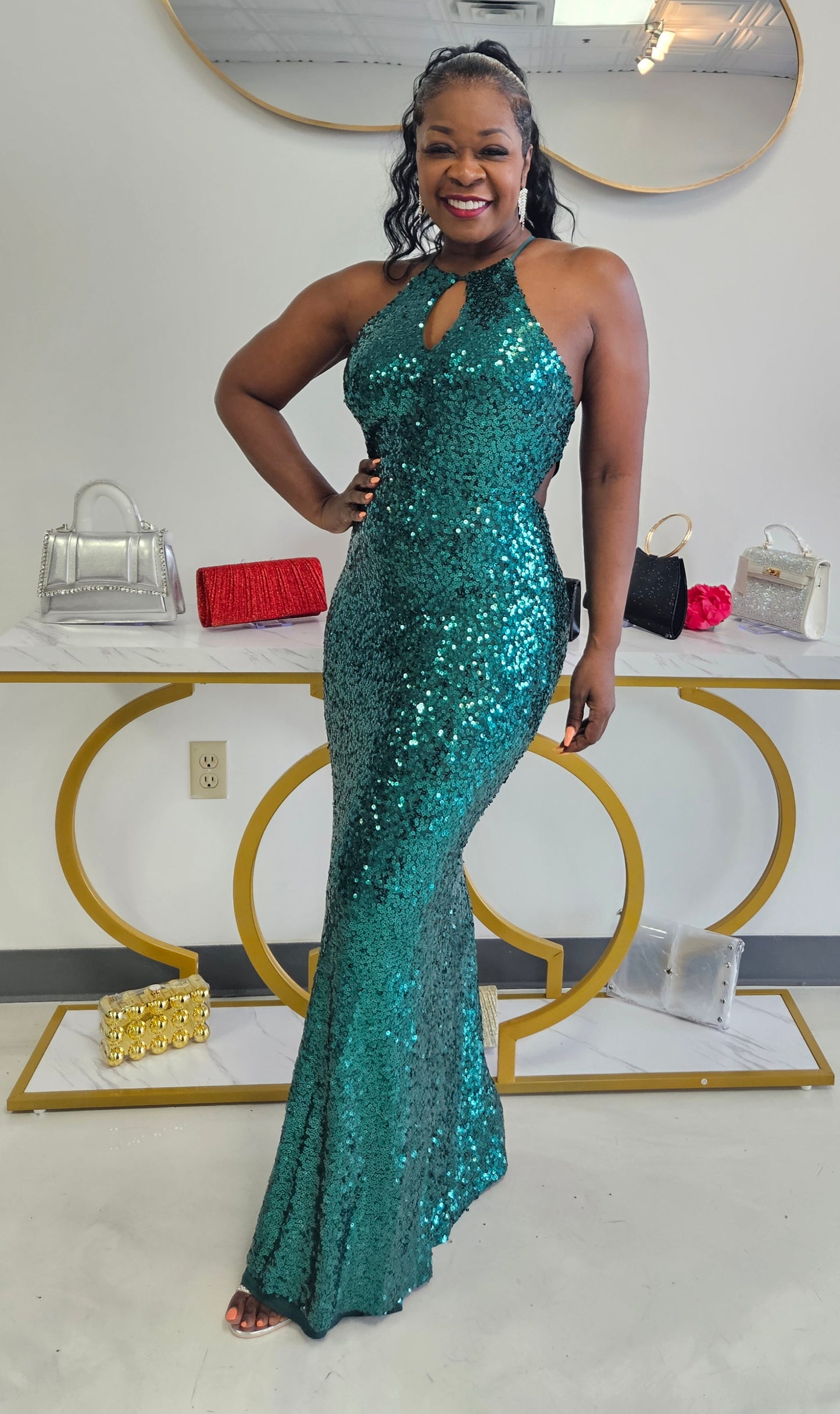 Arnisha Sequins Maxi Dress