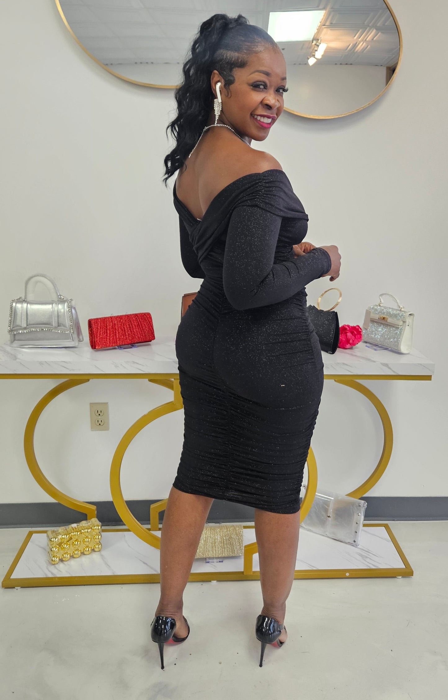 Ashanti Off the Shoulders Dress
