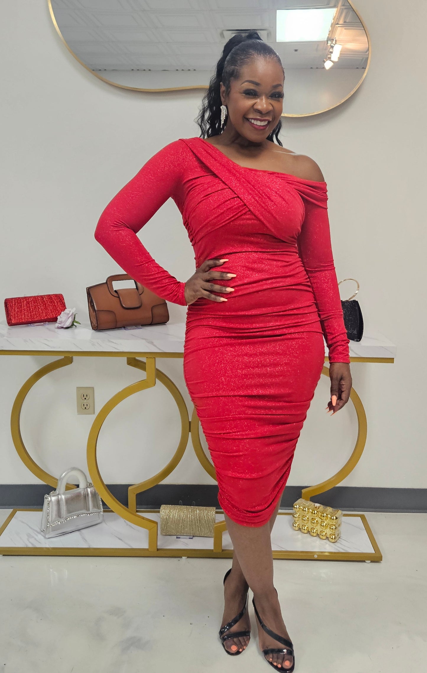 Ashanti Off the Shoulders Dress