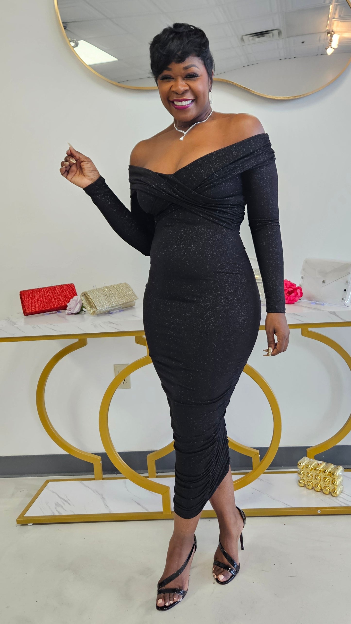 Ashanti Off the Shoulders Dress