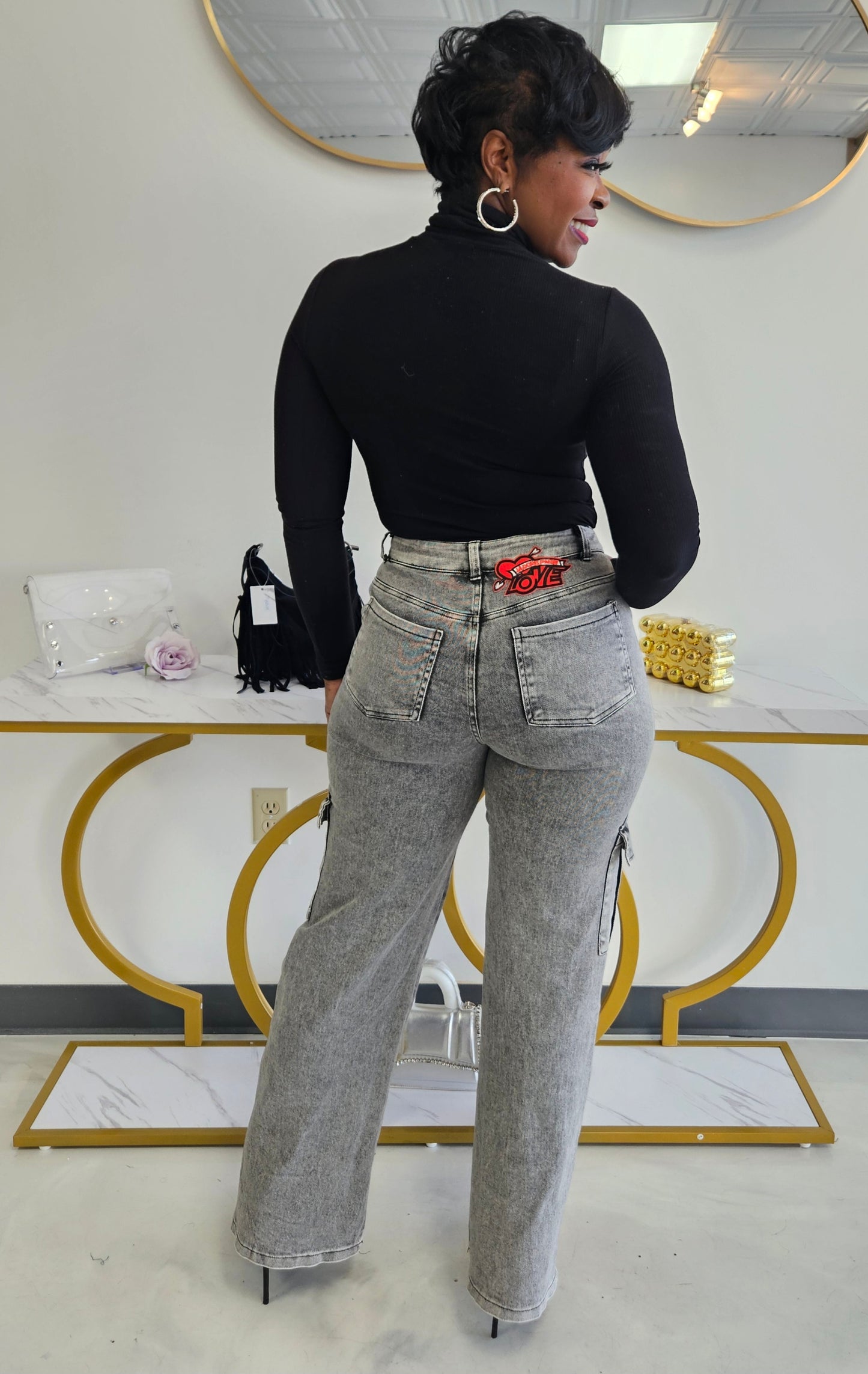 Nikki Patch Design Jeans