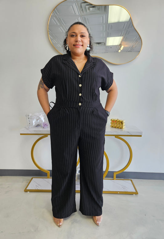 Megan Stripe Jumpsuit