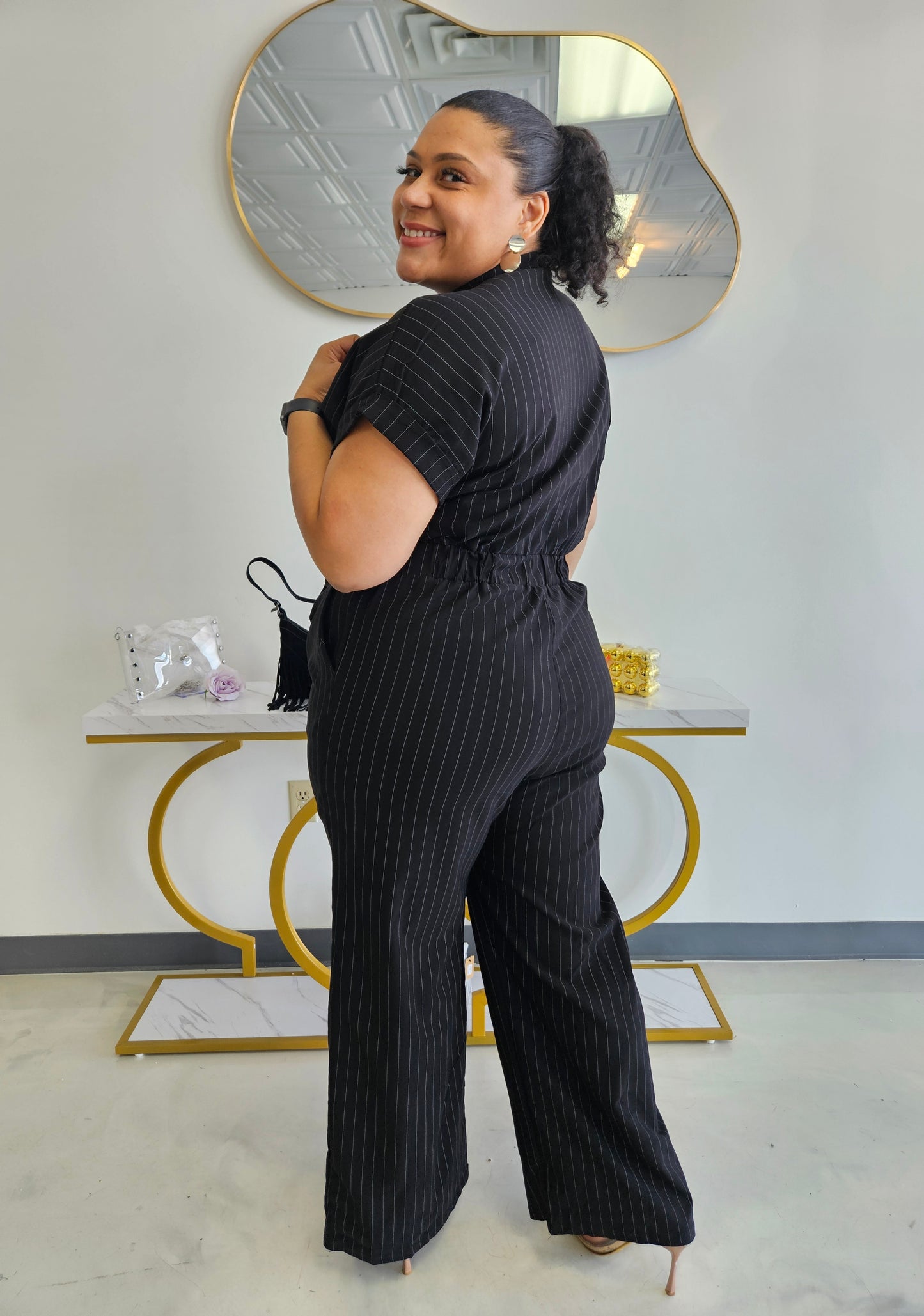 Megan Stripe Jumpsuit