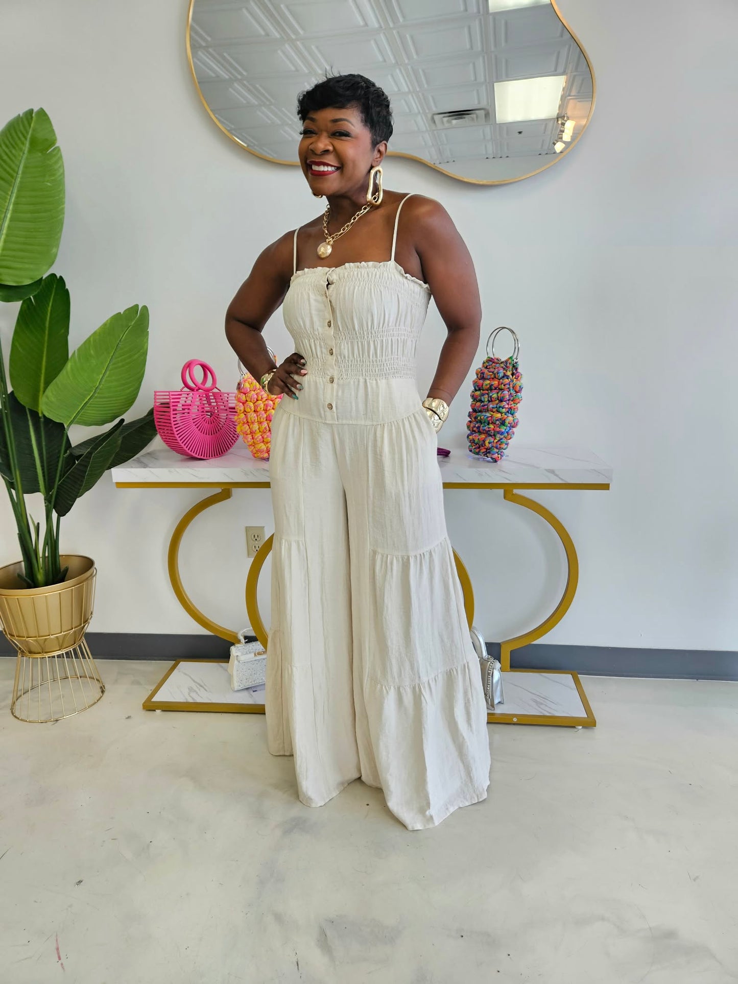 Crystal Wideleg Jumpsuit
