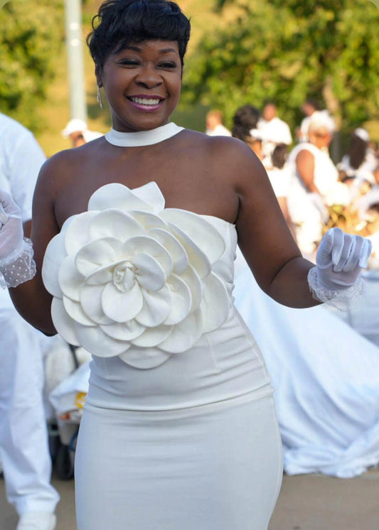 White Bloom Dress