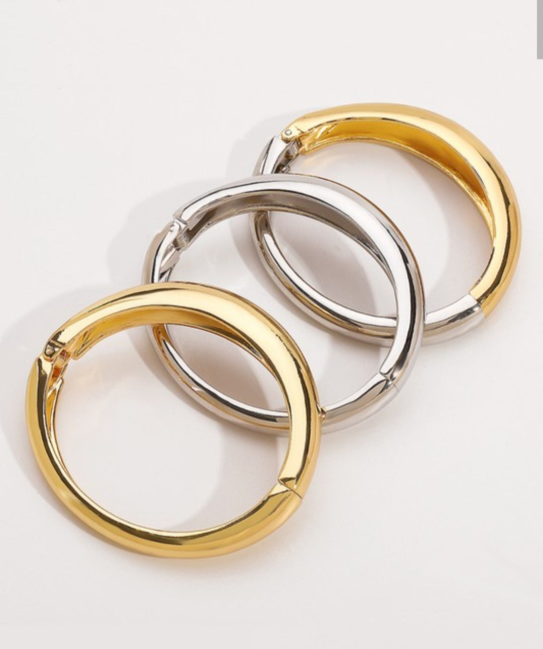 Chunky Gold & Sliver Bangle Bracelet