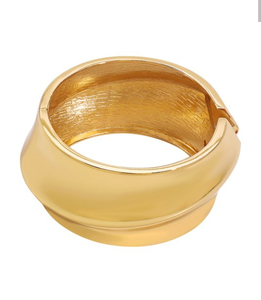 Wide Metal Bangle Bracelet