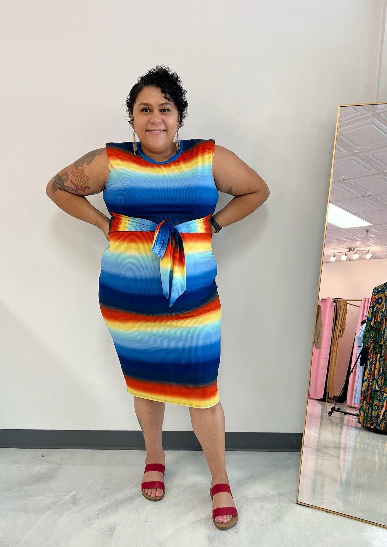 Rainbow Bright Dress (Plus)