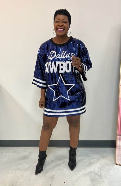 dallas cowboys sequin jersey dress｜TikTok Search