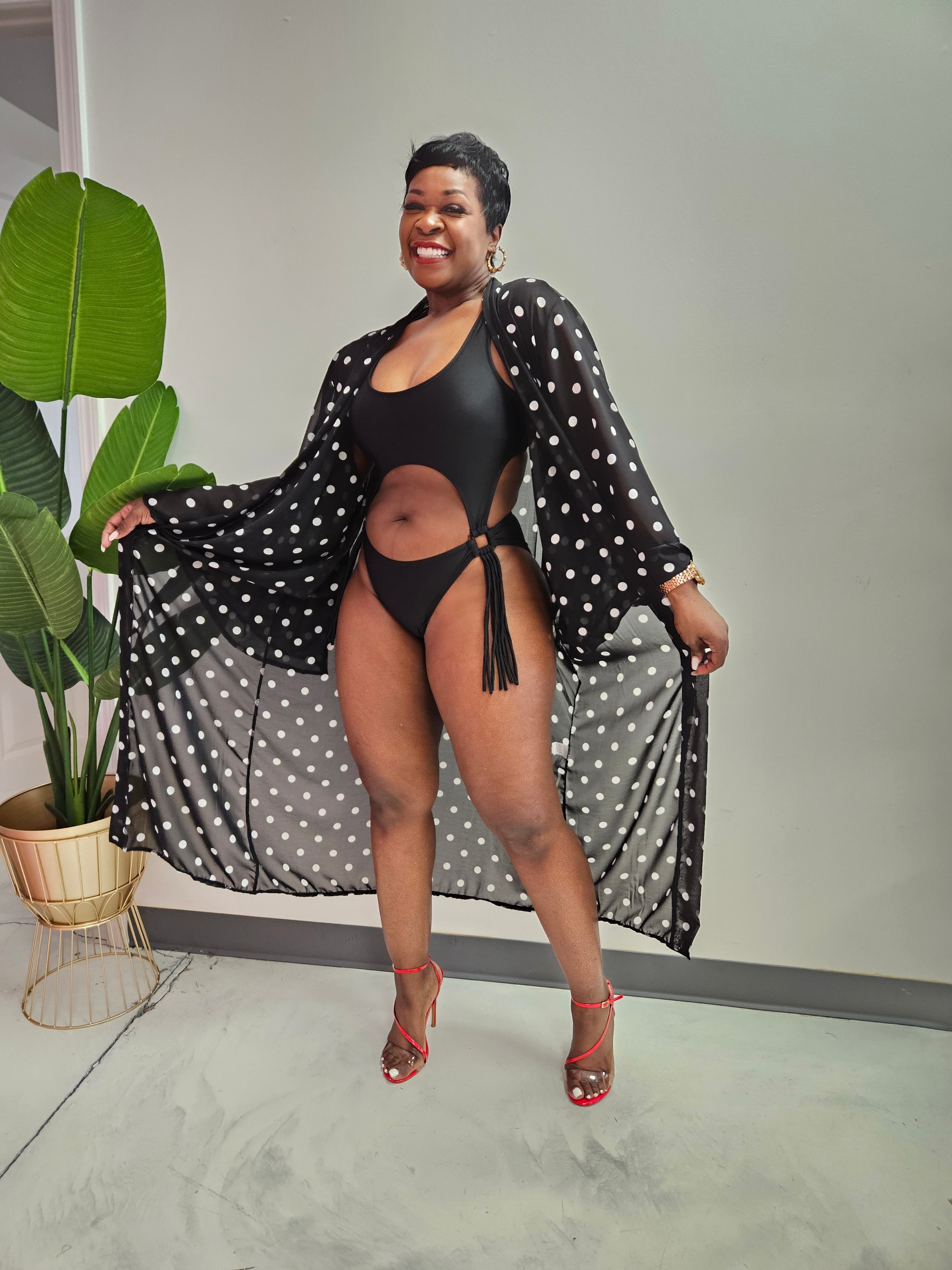 Plus size best sale cutout swimsuit